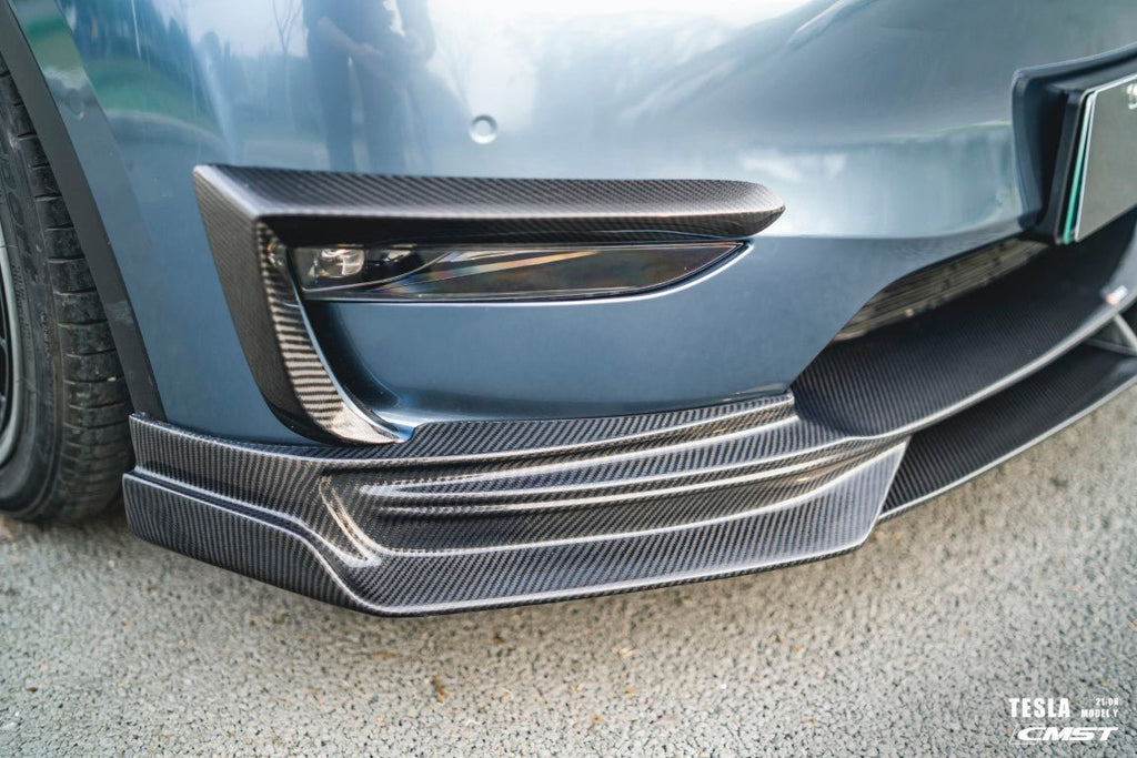 New Release! CMST Tuning Carbon Fiber Front Lip Ver.3 for Tesla Model Y - Performance SpeedShop