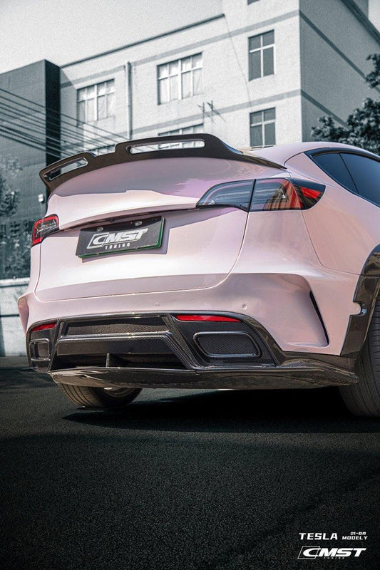 New Release! CMST Tuning Carbon Fiber Rear Diffuser Ver.3 for Tesla Model Y - Performance SpeedShop