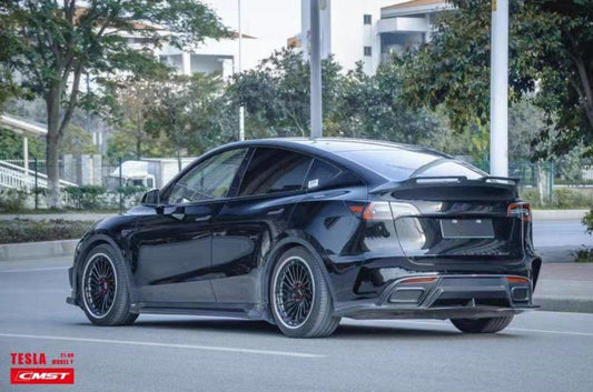 Tesla Model Y Performance AWD Long Range RWD Standard 2020-ON with Aftermarket Parts - V3 Style Rear Trunk Spoiler Carbon Fiber / FRP from CMST Tuning