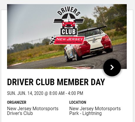 NJMP MEMBER TRACK DAY 6/14/2020 - Performance SpeedShop