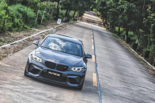 Paktechz BMW M2 F87 Carbon Fiber Front Lip Splitter - Performance SpeedShop