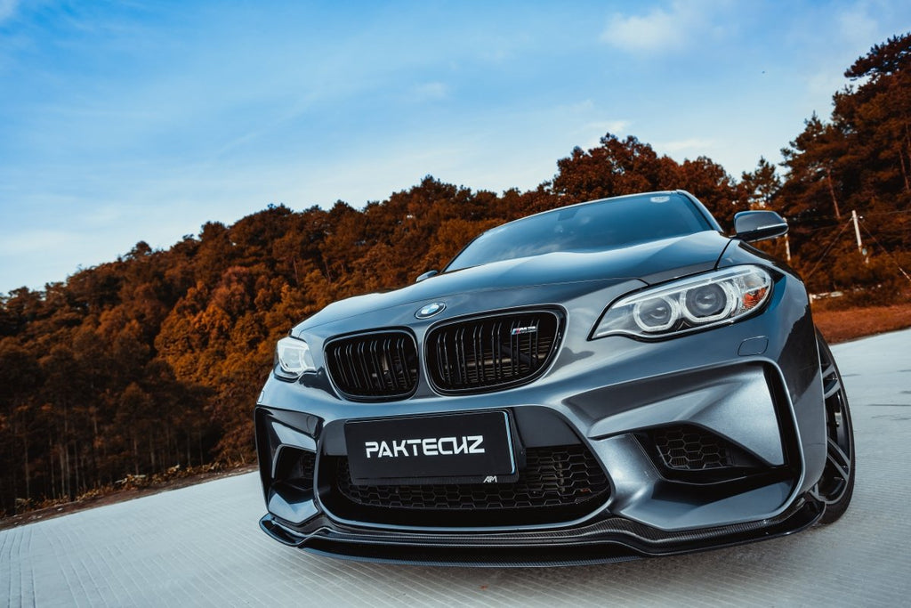 Paktechz BMW M2 F87 Carbon Fiber Front Lip Splitter - Performance SpeedShop