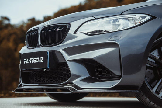 Paktechz BMW M2 F87 Carbon Fiber Front Lip Splitter - Performance SpeedShop