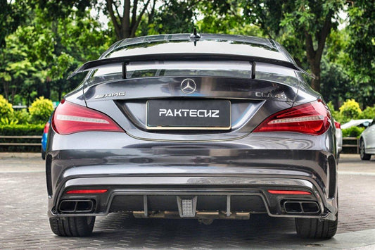 Paktechz C117 2014-2019 CLA-250 CLA-45 AMG Carbon Fiber Rear Diffuser (incl. F1 Light) - Performance SpeedShop