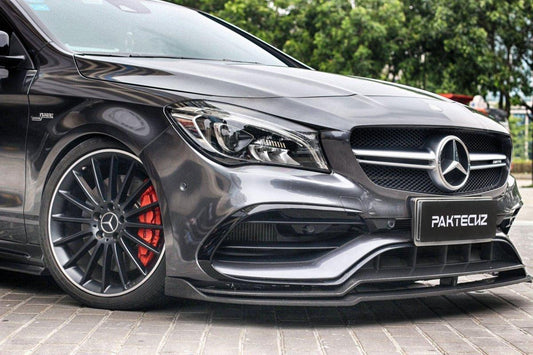 Paktechz C117 2017-2019 CLA-Class CLA-45 AMG Carbon Fiber Front Lip Splitter - Performance SpeedShop