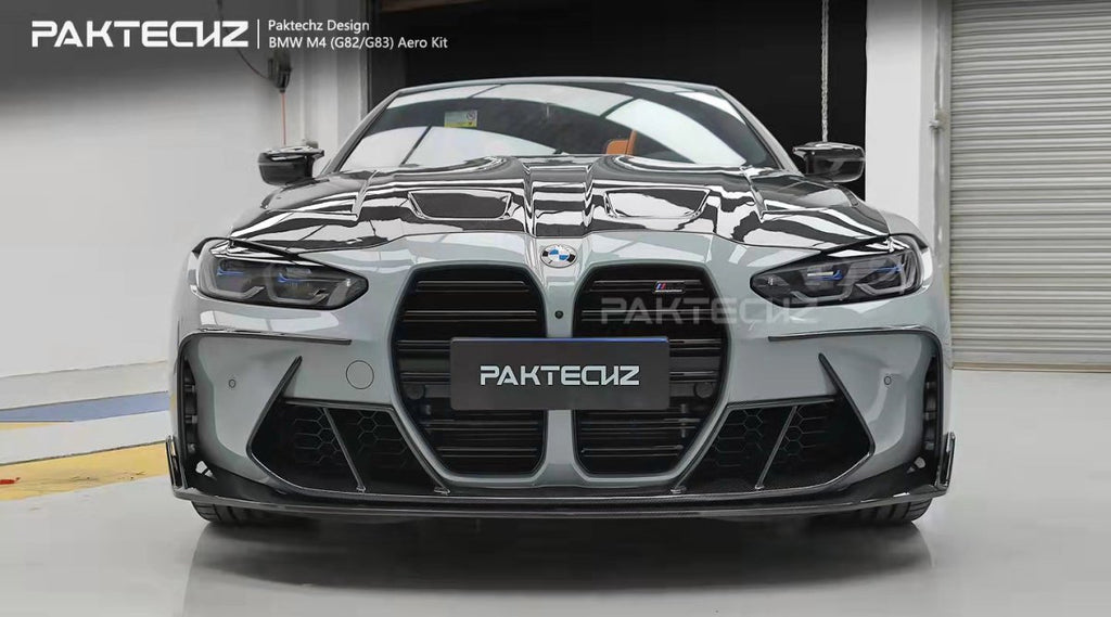 Paktechz Carbon Fiber Front Bumper Canards For BMW M3 G80 M4 G82 G83 2021-ON - Performance SpeedShop