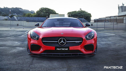 Paktechz Carbon Fiber Front Lip Ver.1 for Mercedes benz AMG GT/GTS C190 2015-2017 - Performance SpeedShop