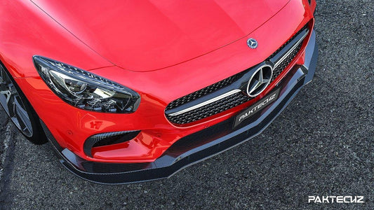 Paktechz Carbon Fiber Front Lip Ver.1 for Mercedes benz AMG GT/GTS C190 2015-2017 - Performance SpeedShop