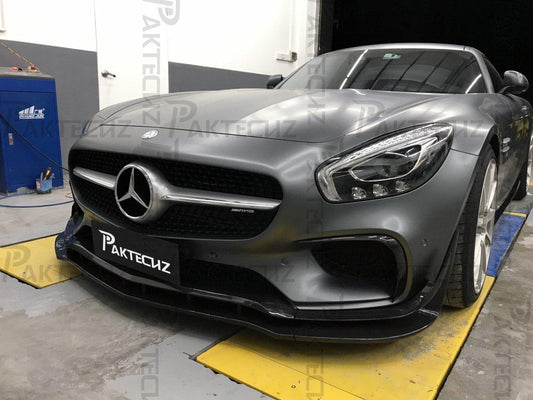 Paktechz Carbon Fiber Front Lip Ver.1 for Mercedes benz AMG GT/GTS C190 2015-2017 - Performance SpeedShop