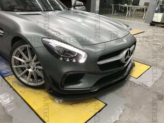 Paktechz Carbon Fiber Front Lip Ver.1 for Mercedes benz AMG GT/GTS C190 2015-2017 - Performance SpeedShop