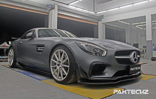 Paktechz Carbon Fiber Front Lip Ver.1 for Mercedes benz AMG GT/GTS C190 2015-2017 - Performance SpeedShop