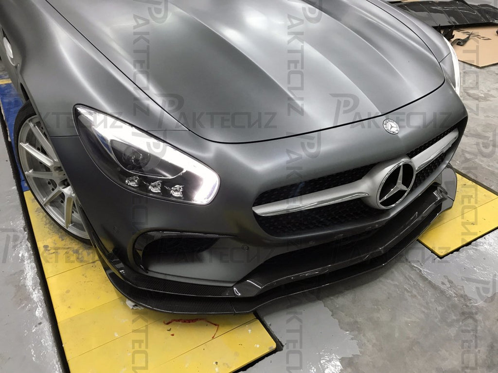 Paktechz Carbon Fiber Front Lip Ver.1 for Mercedes benz AMG GT/GTS C190 2015-2017 - Performance SpeedShop