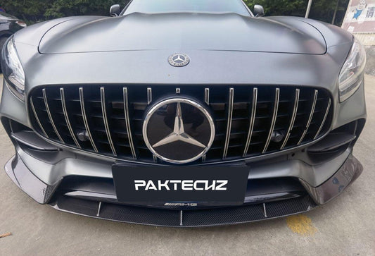 Paktechz Carbon Fiber Front Lip Ver.1 for Mercedes benz AMG GT/GTS/GTC C190 2018-2021 - Performance SpeedShop