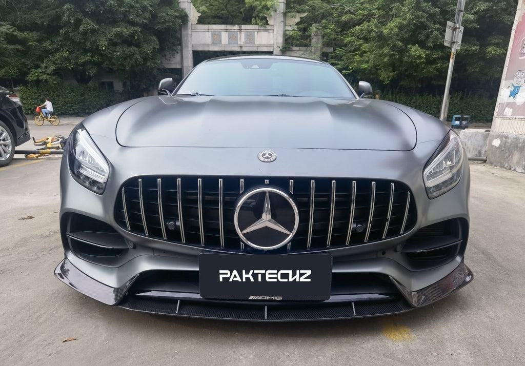 Paktechz Carbon Fiber Front Lip Ver.1 for Mercedes benz AMG GT/GTS/GTC C190 2018-2021 - Performance SpeedShop