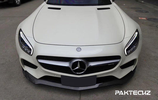 Paktechz Carbon Fiber Front Lip Ver.2 for Mercedes benz AMG GT/GTS C190 2015-2017 - Performance SpeedShop