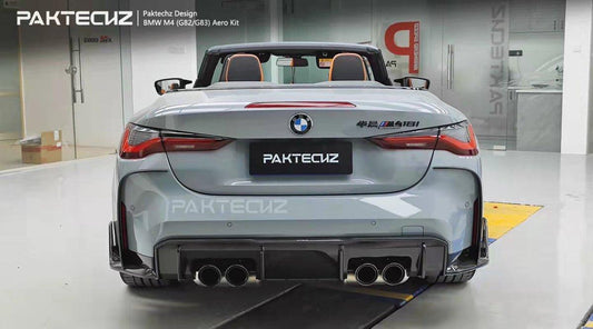 Paktechz Carbon Fiber Rear Diffuser & Rear Canards For BMW M4 G82 G83 2021-ON - Performance SpeedShop