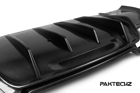 Paktechz Carbon Fiber Rear Diffuser Ver.1 for Mercedes benz AMG GT GTS C190 2015-2021 - Performance SpeedShop