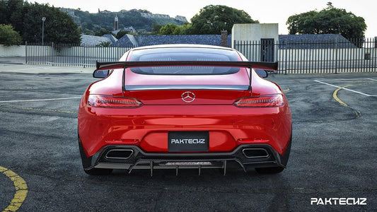 Paktechz Carbon Fiber Rear Diffuser Ver.1 for Mercedes benz AMG GT GTS C190 2015-2021 - Performance SpeedShop