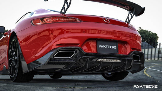 Paktechz Carbon Fiber Rear Diffuser Ver.1 for Mercedes benz AMG GT GTS C190 2015-2021 - Performance SpeedShop