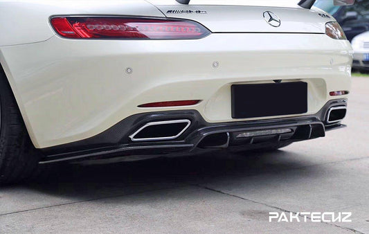 Paktechz Carbon Fiber Rear Diffuser Ver.2 Mercedes benz AMG GT/GTS C190 2015-2017 - Performance SpeedShop