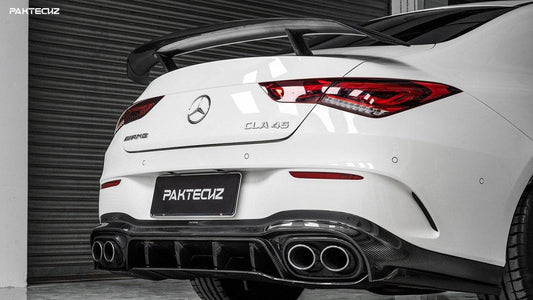 Paktechz Carbon Fiber Rear Spoiler Wing for CLA250 CLA35 CLA45 AMG 2014-ON CLA Class C117 C118 - Performance SpeedShop