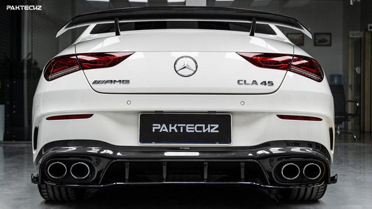 Paktechz Carbon Fiber Rear Spoiler Wing for CLA250 CLA35 CLA45 AMG 2014-ON CLA Class C117 C118 - Performance SpeedShop