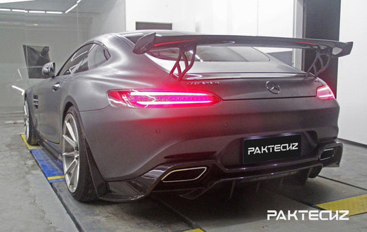 Paktechz Carbon Fiber Rear Spoiler Wing Ver.1 For Mercedes benz AMG GT/GTS C190 - Performance SpeedShop