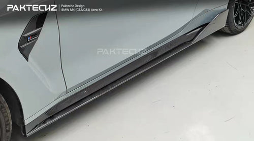 Paktechz Carbon Fiber Side Skirts For BMW M4 G82 G83 2021-ON - Performance SpeedShop