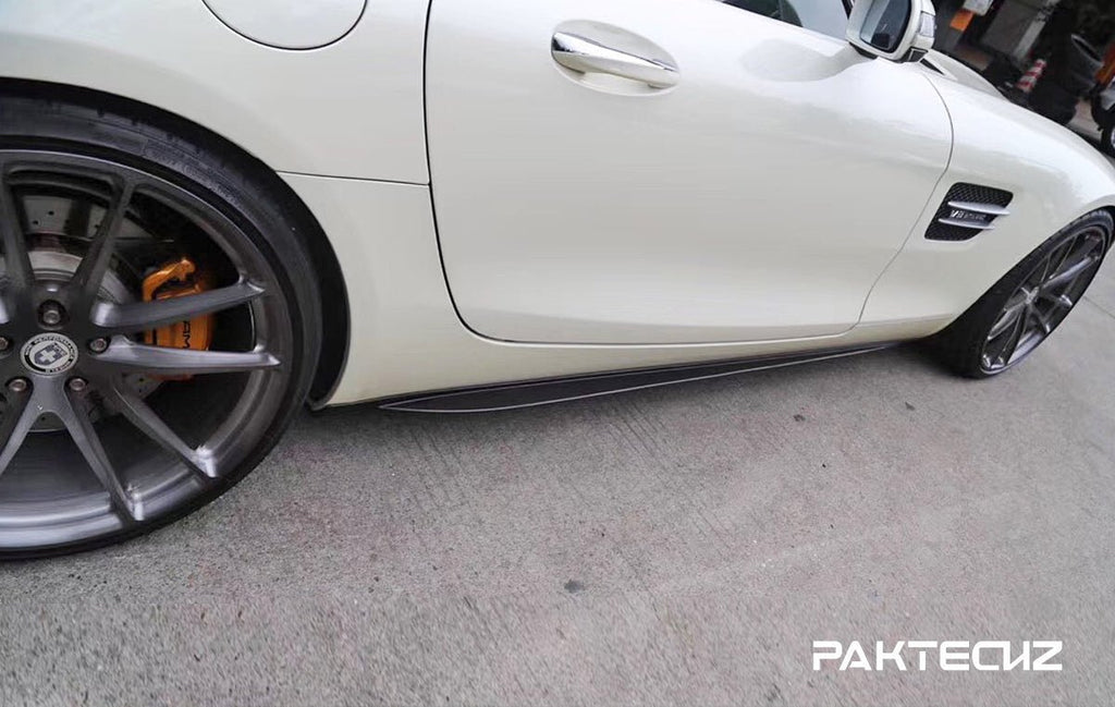 Paktechz Carbon Fiber Side Skirts Ver.2 Mercedes benz AMG GT/GTS C190 2015-2019 - Performance SpeedShop