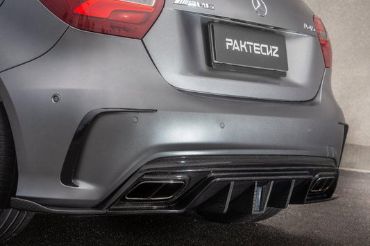 Paktechz Mercedes Benz A45 W176 Carbon Fiber Diffuser (incl. F1 Light) - Performance SpeedShop