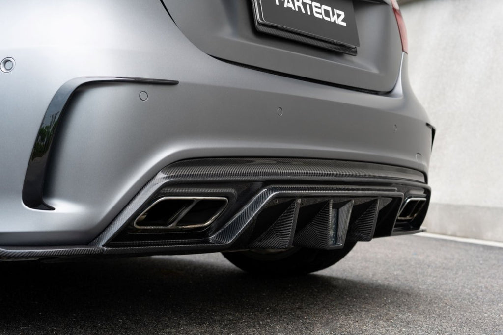 Paktechz Mercedes Benz A45 W176 Carbon Fiber Diffuser (incl. F1 Light) - Performance SpeedShop