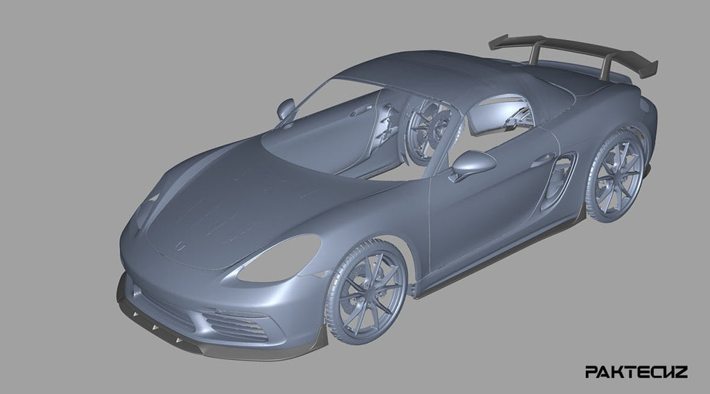 Paktechz Porsche 718 Boxster / Cayman Dry Carbon Fiber Side Skirts - Performance SpeedShop