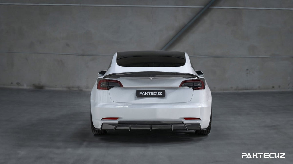 Paktechz Tesla Model 3 Dry Carbon Fiber Rear Spoiler – Performance SpeedShop
