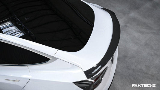 Paktechz Tesla Model 3 Dry Carbon Fiber Rear Spoiler - Performance SpeedShop