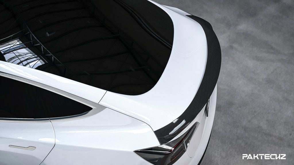 Paktechz Tesla Model 3 Dry Carbon Fiber Rear Spoiler – Performance SpeedShop