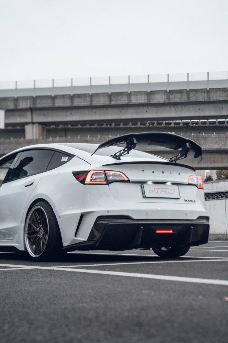 Carbon Fiber Rear Spoiler Wing for Tesla Model 3– Performance SpeedShop