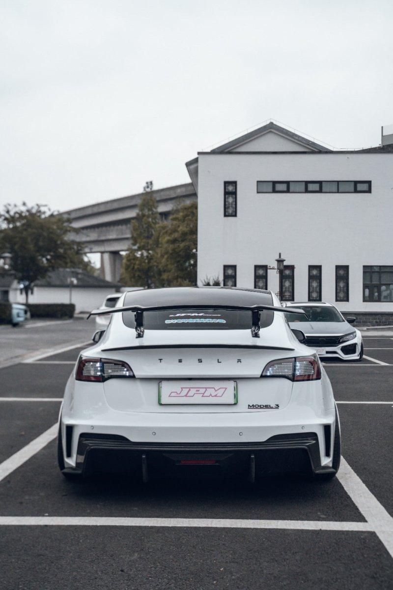 Carbon Fiber Rear Spoiler Wing for Tesla Model 3– Performance SpeedShop