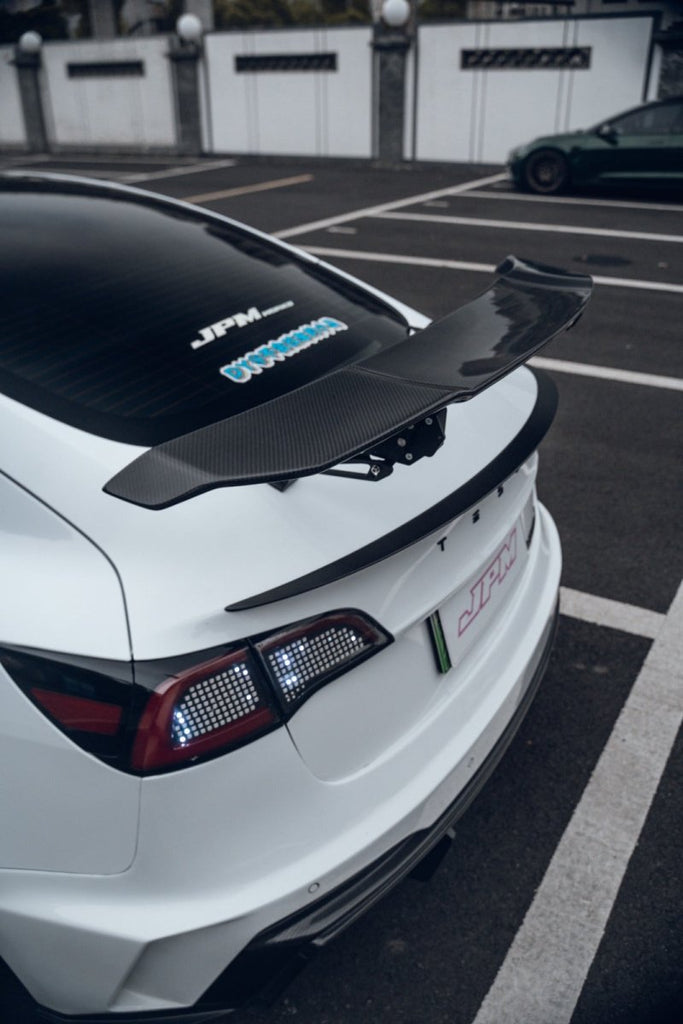 RCL Vista V1 Smart Active Aero Rear Spoiler Wing For Tesla Model 3 Carbon Fiber - Performance SpeedShop