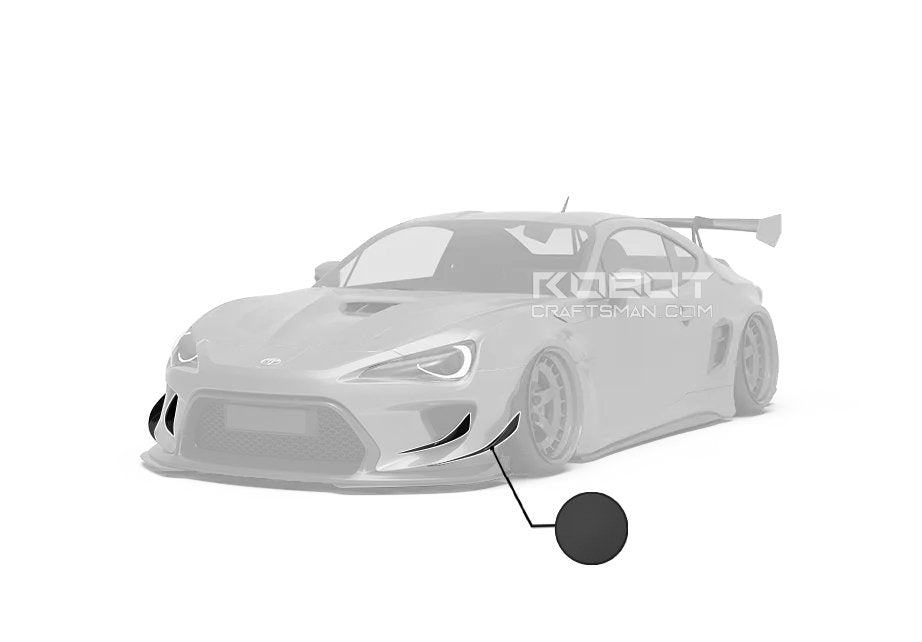 ROBOT CRAFTSMAN Carbon Fiber Front Bumper Canards For Toyota 86 Subaru BRZ Scion FR-S - Performance SpeedShop