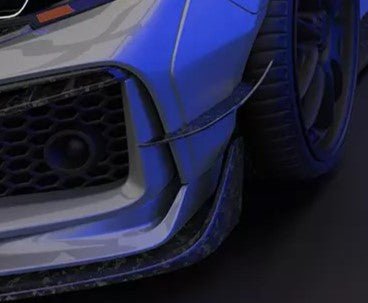 ROBOT CRAFTSMAN Carbon Fiber or FRP Canards For Honda Civic 10th Gen FK7 Widebody - Performance SpeedShop