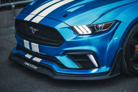 Ford Mustang Ecoboost V6 GT S550.1 2015 2016 2017 with Aftermarket Parts - "CAVALIER" Hood & Replacement Hood Carbon Fiber / FRP from Robot Craftsman