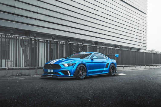 Ford Mustang Ecoboost V6 GT March1 Bullitt S550.1 S550.2 2015 2016 2017 2018 2019 2020 2021 2022 2023 with Aftermarket Parts - CAVALIER Rear GT Wing Carbon Fiber / FRP from Robot Craftsman