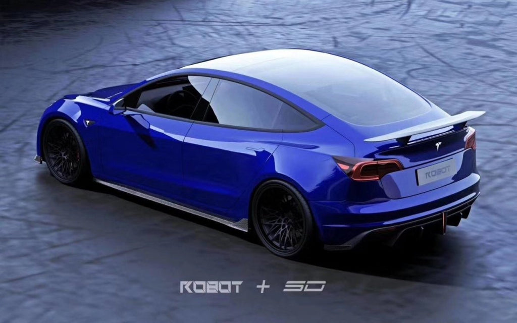 Tesla Model 3: Bolt-on Body Kit - RZ Style (Genuine Carbon Fiber Colle -  Torque Alliance