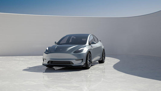 Tesla Model Y Performance AWD Long Range RWD Standard 2020 2021 2023 2024 with Aftermarket Parts - "CRYPTON" Side Skirts Carbon Fiber / FRP from Robot Craftsman