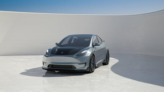 Tesla Model Y Performance AWD Long Range RWD Standard 2020 2021 2023 2024 with Aftermarket Parts - "CRYPTON" Side Skirts Carbon Fiber / FRP from Robot Craftsman