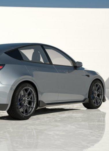 Tesla Model Y Performance AWD Long Range RWD Standard 2020 2021 2023 2024 with Aftermarket Parts - "CRYPTON" Side Skirts Carbon Fiber / FRP from Robot Craftsman