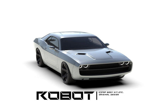 Challenger Demon Redeye Hellcat T/A Scat Pack 392 SRT R/T SXT SE 2008 2009 2010 2011 2012 2013 2014 2015 2016 2017 2018 2019 2020 2021 2022 2023 with Aftermarket Parts - "CHOPPER" Front Bumper Carbon Fiber / FRP from Robot Craftsman