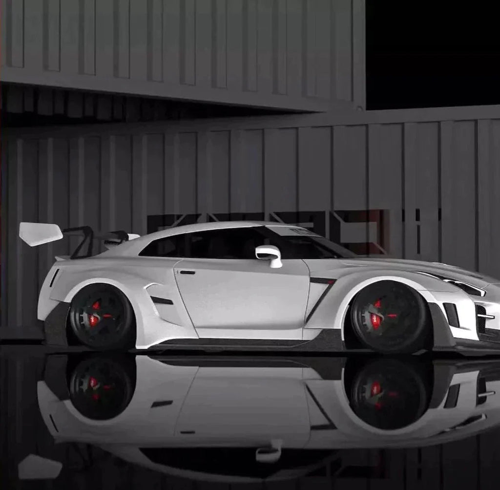 Robot Craftsman "Godzilla" Ducktail Rear Spoiler for Nissan GTR R35 2008-ON Carbon Fiber FRP - Performance SpeedShop