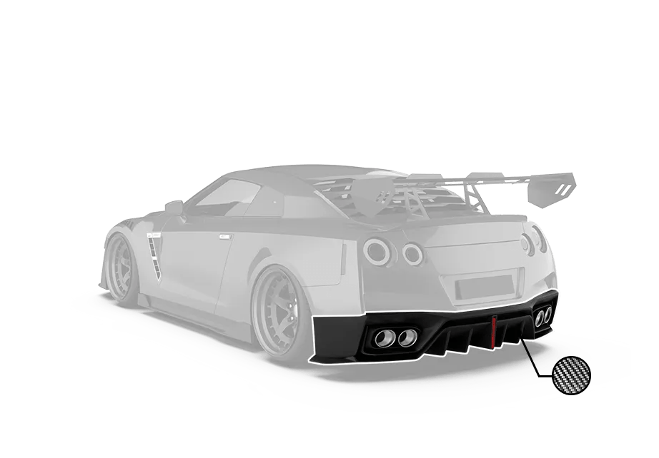 Robot Craftsman "Godzilla" Narrow Body Rear Diffuser for Nissan GTR R35 2008-ON - Performance SpeedShop