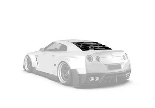 Robot Craftsman "Godzilla" Rear Window Louvers for Nissan GTR R35 2008-ON Carbon Fiber FRP - Performance SpeedShop